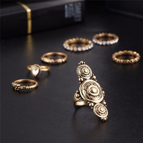 Last 1! 7 PCS Midi Ring Set - Picture 4 of 5